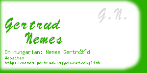 gertrud nemes business card